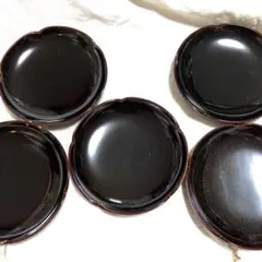 会津漆器　5枚セット 約23cm　新品　未使用　美品