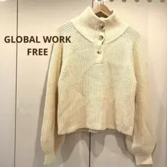 最終価格　美品　GLOBAL WORK アイボリー ショート丈　ニット
