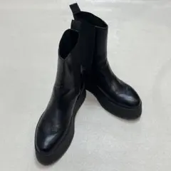 ZARA プラットフォーム ソール サイドゴア チャンキー ブーツ