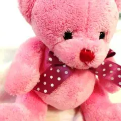 ◆お値下げ❗️◆タグ付きピンク色のクマのぬいぐるみ
