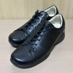 アシックス ペダラ サイドジップ ウォーキングシューズ 23.5cm ブラック