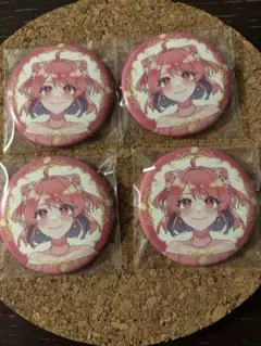 カラフルピーチ 缶バッジ ぷぴぱ のあさん