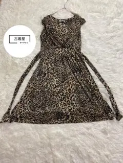 EGERIE ノースリーブワンピース　ヒョウ柄　レオパード柄　メイドインフランス