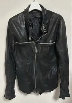 14th Addiction・レザースカート FILLMORE 本革 アシンメトリーフレアスカート レザースカート