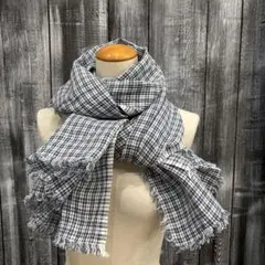 fog linen work チェック柄ストール新品のサムネイル