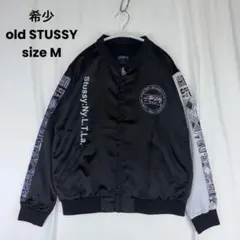 希少 old STUSSY multi logo satin jacket