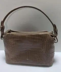 【未使用】グレ　gres 　クロコダイル　本革　ハンドバッグ 定価43万 GRES グレ 最高級 クロコダイル JRAタグ付 2WAYバッグ