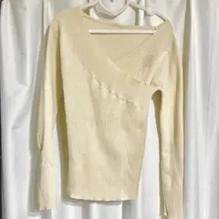 【匿名配送】DAZY クロスオーバー リブニット セーター M【即購入OK】