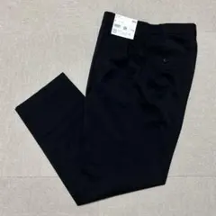 【新品】ユニクロ UNIQLO タックテーパードパンツ M ネイビー 紺