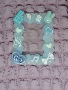 水色装飾フォトフレーム