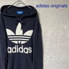 adidas アディダス オリジナルス ニット パーカー トレフォイル XS