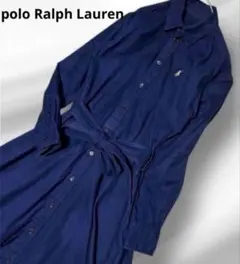 polo Ralph Lauren シャツワンピース/ポイント刺繍/ネイビーS