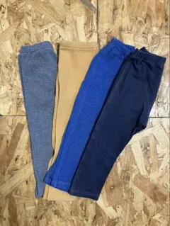 ユニクロ 90㎝　レギンス4点まとめ売り　10分丈