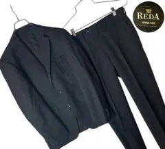 REDA高級素材 ブラックストライプ スーツセットアップ オンリー社