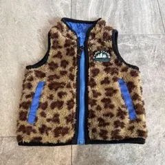 ヒョウ柄フリースベスト　リバーシブル