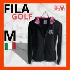 （美品）FILA GOLF フィラ　フルジップ フーディー　M ブラック　黒