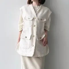 【限定価格】ルーニィ ツイード 金ボタン ジレ ベスト セレモニー