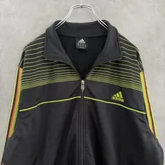 00s old adidas アディダス トラックジャケット ブラック×ネオン