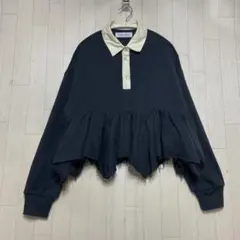 THE YOn イレギュラーヘムペプラムラガーポロトップス
