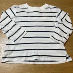 ファミリア】ベビー ストライプ柄長袖Tシャツ（クマ刺繍）80サイズ