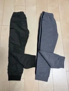 フリース裏地付き長ズボン（グレー・カーキ）140cm