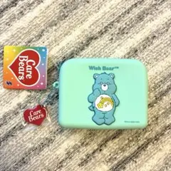 タイトー限定　ケアベア　シリコンポーチ　ブルー