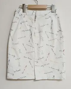 新品＊SLY＊スライ＊英字総柄スリット入りタイトスカート＊ペンシルスカート＊2