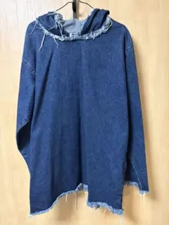 Sacai 18SS 異素材 ドッキング プルオーバー フーディー スウェット