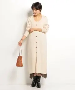 ドゥ アルシーヴ フロントボタンニットOP+ニットタンクSET