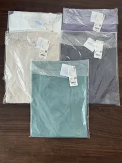 UNIQLO エアリズムコットン UVカット クルーネックT ５色セット　XL