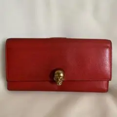 【ジャンク】Alexander McQueen 長財布 レッドのサムネイル