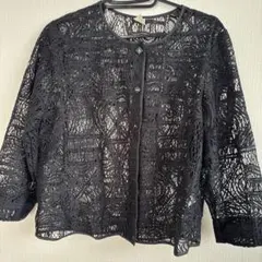 EXCELLENT FASHION 黒 レース カーディガン Mサイズ