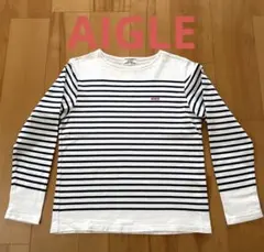 AIGLE ストライプ 長袖カットソー M 長袖Tシャツ　ボーダー　メンズ