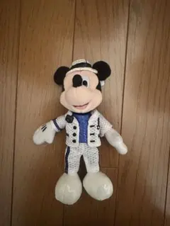 クラブマウスビート ぬいぐるみバッジ　ミッキー 白