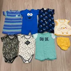 子供服7点セット　ロンパース　80-90㎝　ディズニー　カーターズ　エルモ