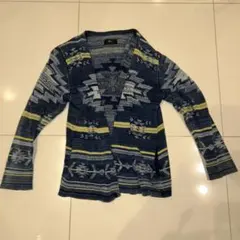 AZUL by moussy 幾何学模様 カーディガン