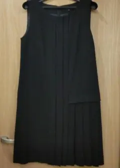 美品 INDIVI ジャンパースカート 日本製 40 羊毛100% 裾プリーツ