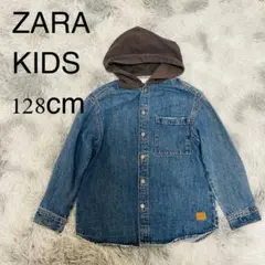 ZARA ザラ　キッズ フード付き　デニムシャツ128cm