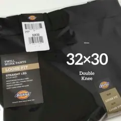 32×30【新品・未使用】ディッキーズ　ダブルニー　85283　BLACK