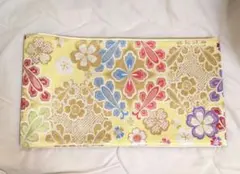 【美品】振袖用 袋帯 金糸 唐草 華文 花菱 正絹 成人式