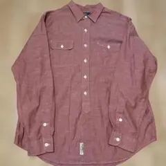 希少 ラルフローレン シャンブレーシャツ 赤 XL 猫目ボタン