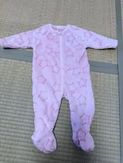 next baby 星柄 フリース ロンパース カバーオール ピンクのサムネイル