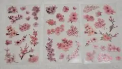 桜の花デザインシール 3シート　綺麗　春　花