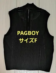 PAGEBOY　ハーフジップ　ノースリーブ　ニット　クロップド　UNIQLO　黒
