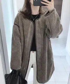 ムートンコート フリースジャケット