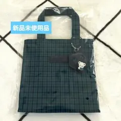 【新品未使用】ファミリア 青チェック トートバッグ 小