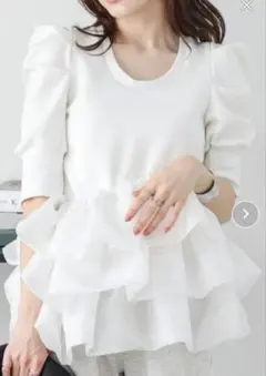 amely バルーンフリルドッキングトップスのサムネイル