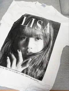 【レア白】LISA（リサ） BLACKPINK Tシャツ XL