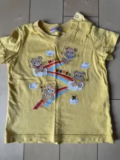 ミキハウス イエロー Tシャツ 80