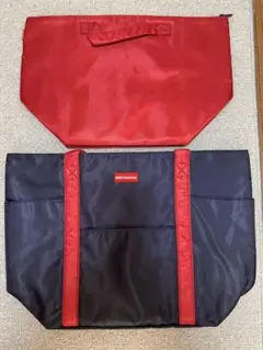 ミキハウス　ノベルティ　保冷インナーバッグ付きレジャーバッグ　紺色